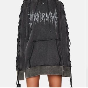 Dolls Kill Lace Up Hoodie 🖤